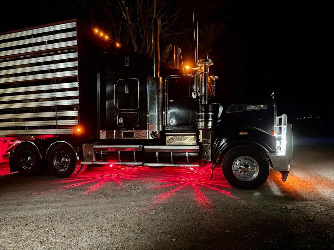 Integrated LED Glass Watermelon Light 12V – Dual Colour Blue/Amber Truck Lamp