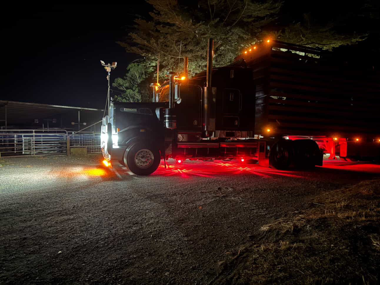 Integrated LED Glass Watermelon Light 12V – Dual Colour Blue/Amber Truck Lamp