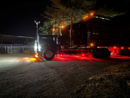 Integrated LED Glass Watermelon Light 12V – Dual Colour Blue/Amber Truck Lamp