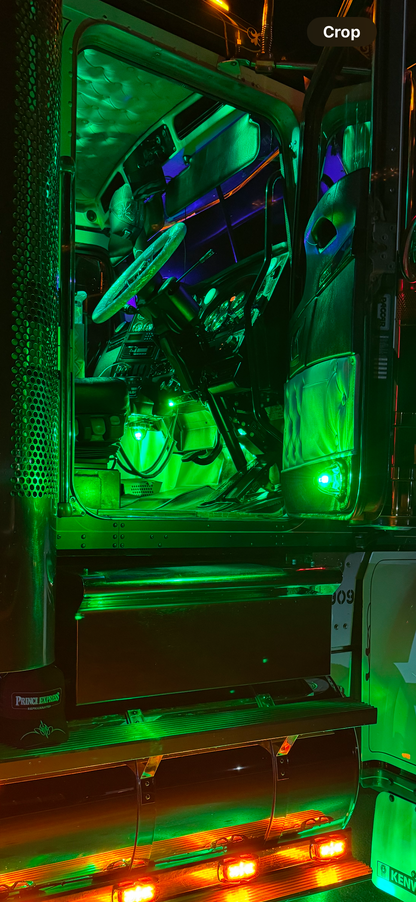 Kenworth Interior Door Lights with Stainless Base