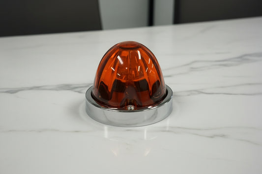 UltraBurst Single Colour Glass Watermelon Light with 1156 LED Bulb – Amber/Amber 12V/24V Truck Lamp