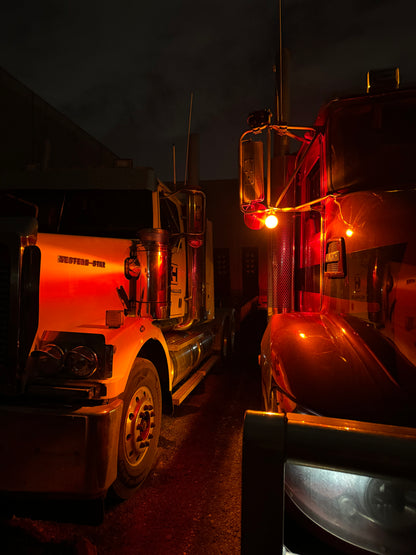 Double Side Watermelon Marker Light – Dual Glass Lens 1156 LED 12V/24V Truck Lamp