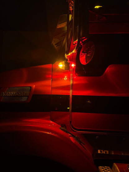 Double Side Watermelon Marker Light – Dual Glass Lens 1156 LED 12V/24V Truck Lamp