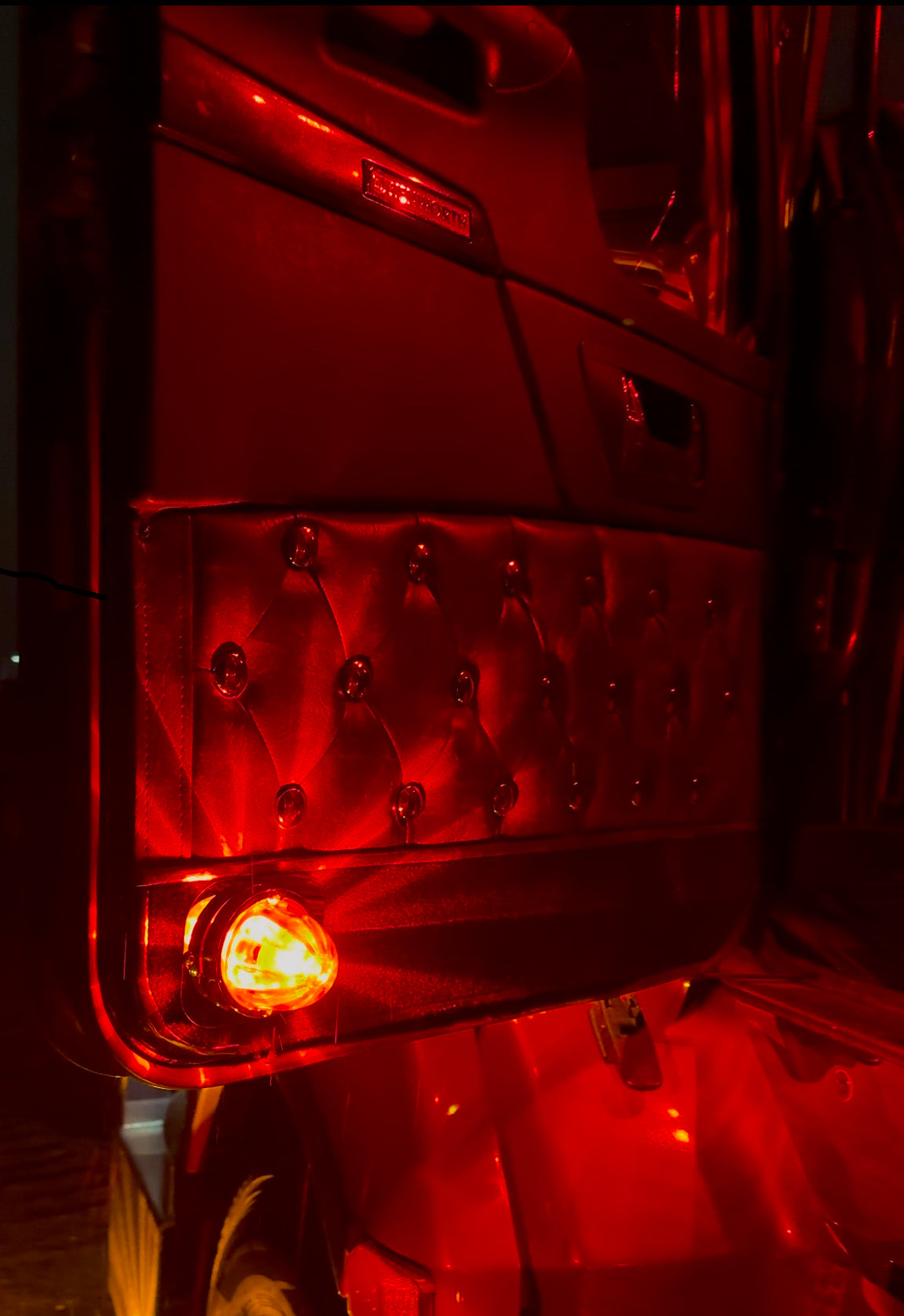 Kenworth Interior Door Lights with Stainless Base