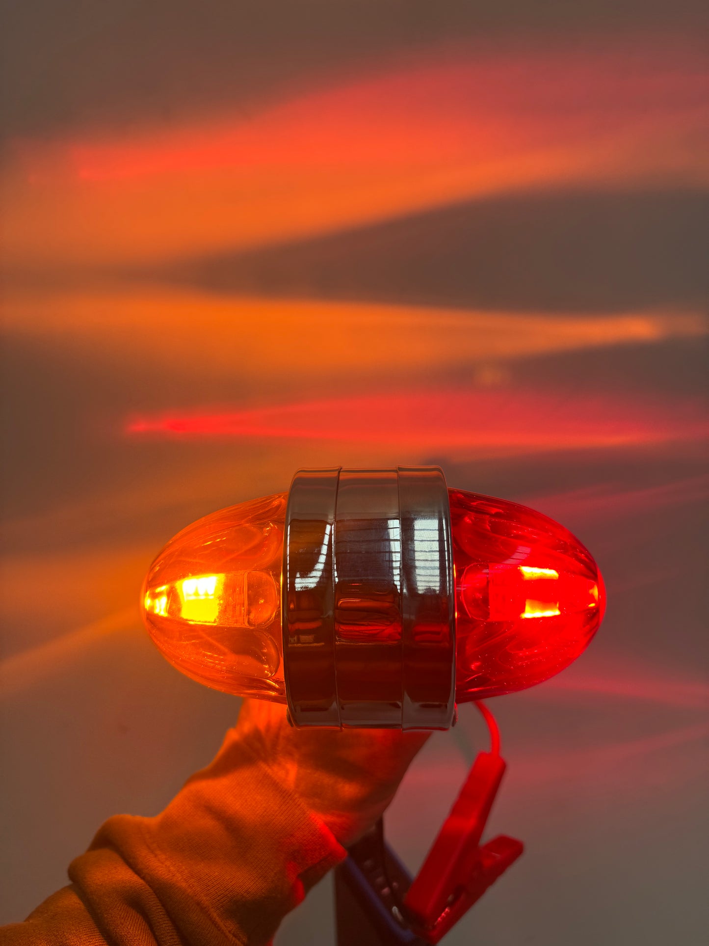 Double Side Watermelon Marker Light – Dual Glass Lens 1156 LED 12V/24V Truck Lamp