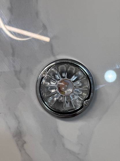 Integrated LED Glass Watermelon Light 12V – Dual Colour Blue/Amber Truck Lamp