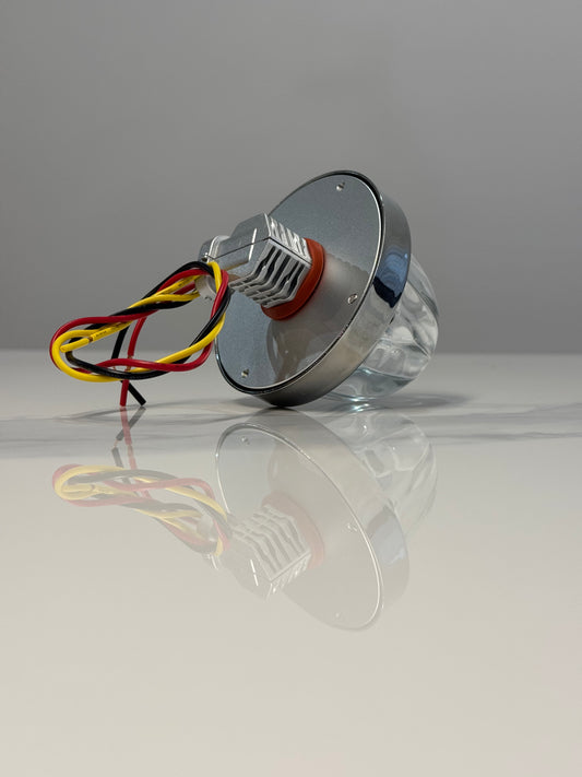 High Voltage Dual Colour Glass Watermelon Light – Amber/Purple 12V/24V Truck Lamp with H11 LED