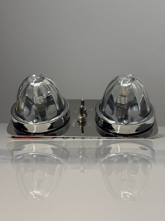 Kenworth Twin Interior Glass Watermelon Lights With Base Plate