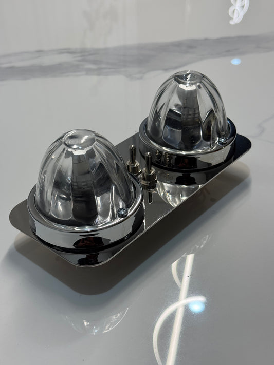 Kenworth Twin Interior Glass Watermelon Lights With Base Plate